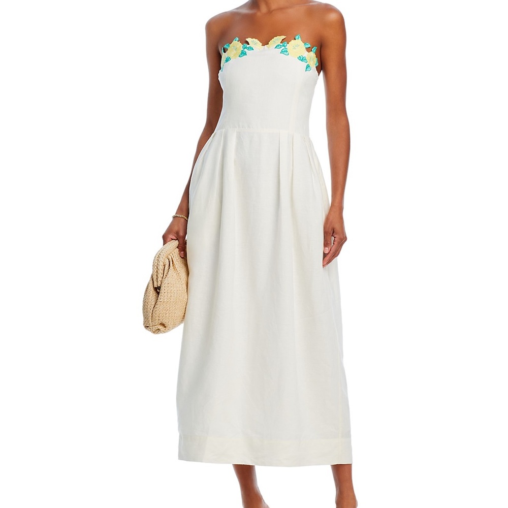 FANM MON - Lorr Strapless Embroidered Dress